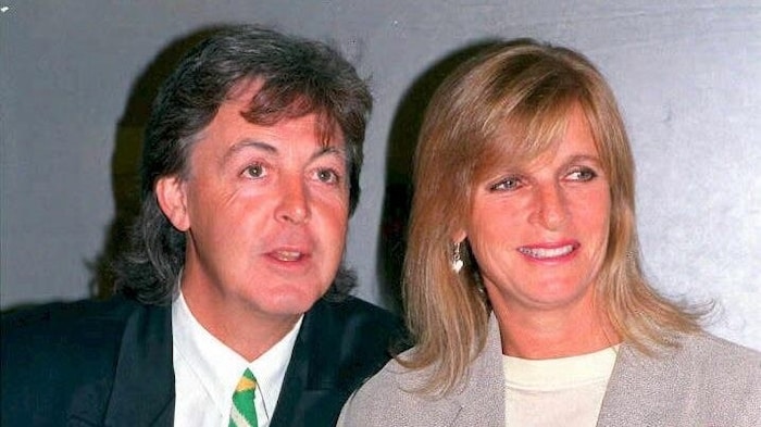 Das Foto vom April 1991 zeigt Paul McCartney und seiner verstorbenen Frau Linda McCartney.
