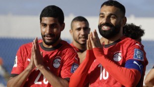 Mohamed Salah (re.) und Co. jubeln.