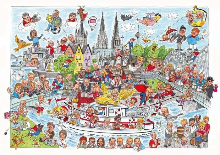 Ein solches Wimmelbild fertigte Andreas Ganther für Köln.