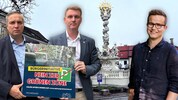 Die Blauen Hubert Keyl (li.) und Harald Thau (re.) wollen Grüne Zonen, bei denen nur die Bürger ...
