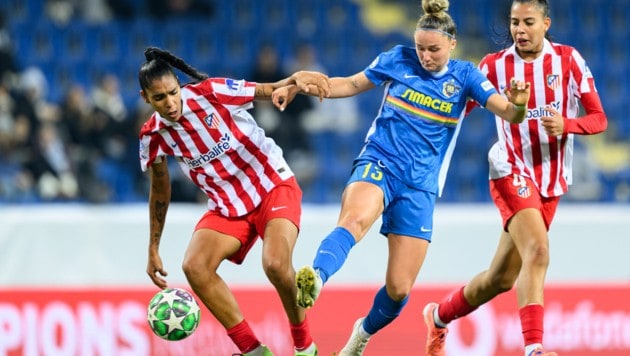 Gegen Atletico Madrid war für Carina Brunold und St. Pölten nichts zu holen.