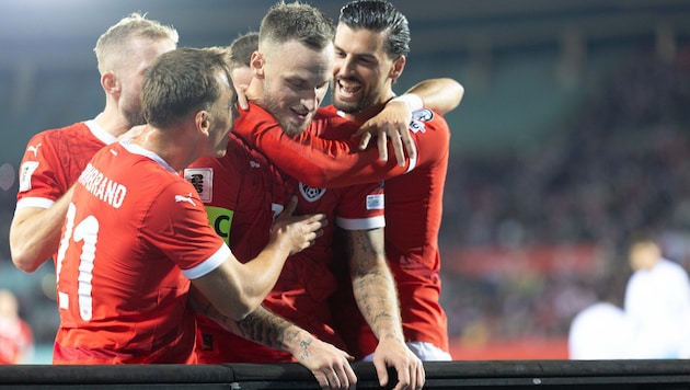 Marko Arnautovic scored four times and is now Austria's record goalscorer with 45 goals.