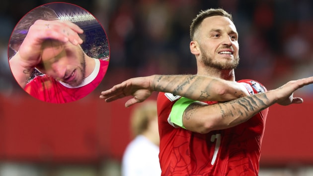 Im ORF-Interview kämpfte MArko Arnautovic mit den Tränen.