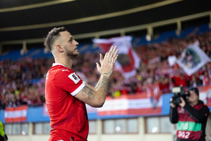 Marko Arnautovic bedankte sich nach seinem historischen Viererpack bei den Fans.