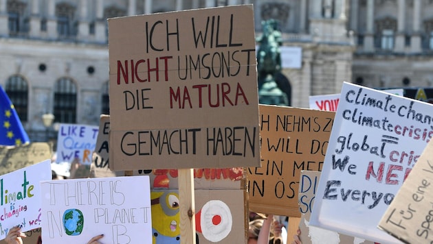 Fridays For Future hat für den heutigen Freitag zu Klimastreiks in Wien (Bild) und Linz ...