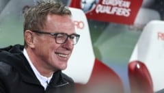 ÖFB-Teamchef Ralf Rangnick strahlte nach der Gala-Vorstellung seiner Mannschaft gegen San ...