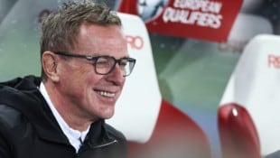 ÖFB-Teamchef Ralf Rangnick strahlte nach der Gala-Vorstellung seiner Mannschaft gegen San ...