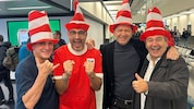 Diese ÖFB-Fans freuen sich schon auf das nächste Fußballfest in Bukarest.