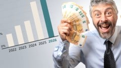 Die „Krone“ zeigt, um wie viel Beschäftigte, je nach Alter und Geschlecht, ab 1. Jänner 2026 ...
