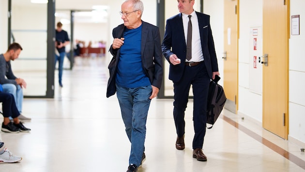 Peter Pilz und sein Anwalt Volkert Sackmann sind nicht zuletzt in der Causa Pilnacek des öfteren ...