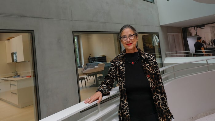 Rektorin Elisabeth Gutjahr ist sichtlich glücklich über das neue Uni-Gebäude.