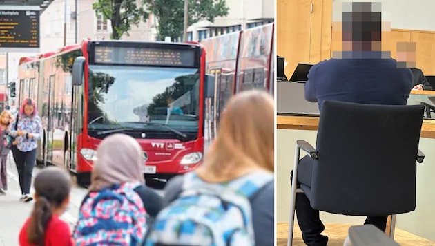 Nach einer Attacke auf einen Busfahrer mitten in Innsbruck musste der Mann nun vor Gericht Platz ...