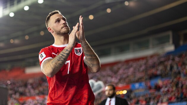 Marko Arnautovic genoss die Ehrenrunde.