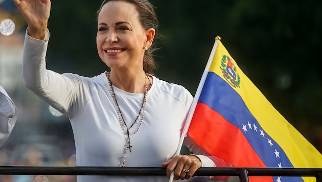 Die Venezolanerin María Corina Machado feierte ihren Sieg des Friedensnobelpreises – und widmete ...