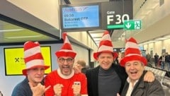 Lukas (2. von li.) und seine Männerrunde sind in Bukarest mit dabei.