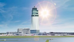 Der Flughafen Schwechat hat eine großvolumige Photovoltaikanlage.