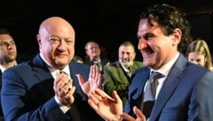 Von links: Bundeskanzler Christian Stocker und Burgenlands neuer ÖVP-Parteichef Christoph Zarits