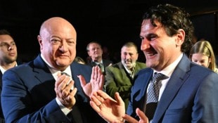 Von links: Bundeskanzler Christian Stocker und Burgenlands neuer ÖVP-Parteichef Christoph Zarits