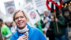 Grünen-Chefin Leonore Gewessler bei der jüngsten Klimaschutz-Demo in Wien