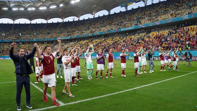 Bei der EURO 2021 feierte Österreich in der Arena Nationale in Bukarest zwei emotionale ...