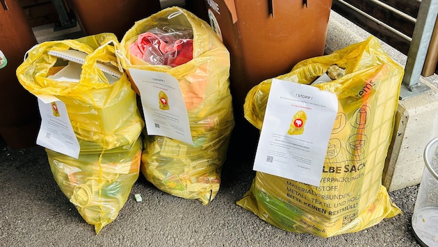 In Neunkirchen wurde nun genau kontrolliert, was in den Gelben Säcken entsorgt wird.