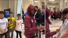 Vier junge rumänische Fans warteten sieben Stunden auf David Alaba und Co.