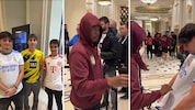 Vier junge rumänische Fans warteten sieben Stunden auf David Alaba und Co.