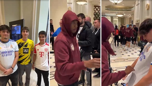 Vier junge rumänische Fans warteten sieben Stunden auf David Alaba und Co.