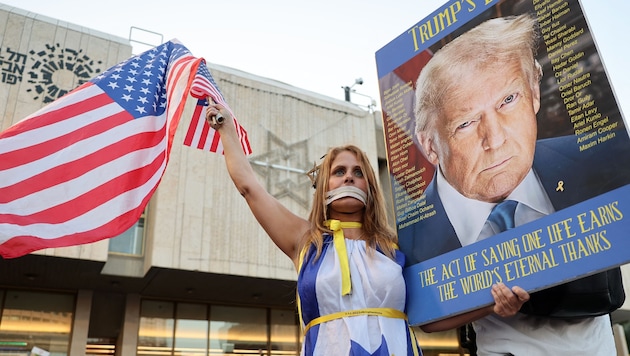 An Tel Aviv wurden Einigung und Donald Trump gefeiert.