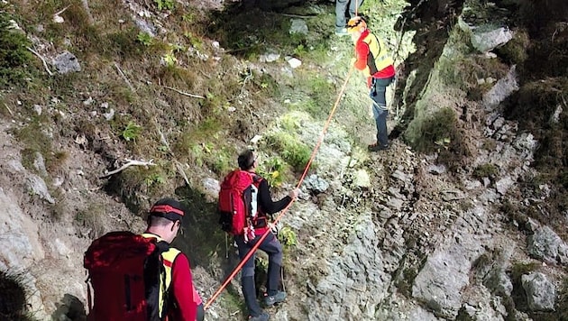 Die Bergrettung Ferlach war mit 10 Personen im Einsatz.