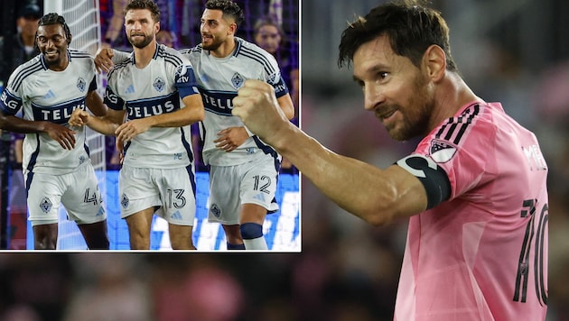 Lionel Messi (re.) und Thomas Müller (2. v. li.) dürfen sich über einen Kalender wie in Europas ...