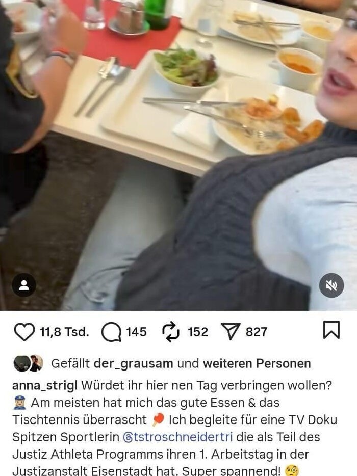 Das „Häfen-Posting“ beim Mittagstisch wurde ebenso rasch gelöscht.