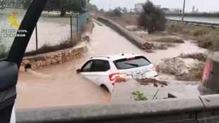 Auf Ibiza wurden Straßen überflutet.