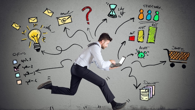 Zeitdruck und Reizüberflutung führen zu Überlastung.