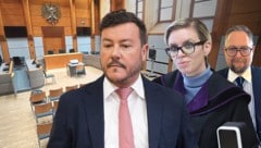 Angeklagter Benko, Richterin Wegscheider und Anwalt Norbert Wess.