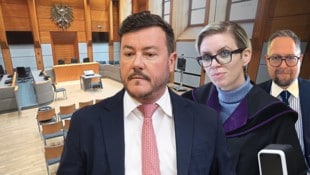 Angeklagter Benko, Richterin Wegscheider und Anwalt Norbert Wess.