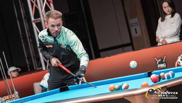 Albin Ouschan gewann sein Finale gegen Alex Kazakis mit 10:5.
