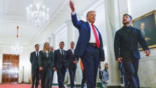 EPA/AARON SCHWARTZ / POOL Halb Europa war im Sommer mit Selenskyj nach Washington gereist.