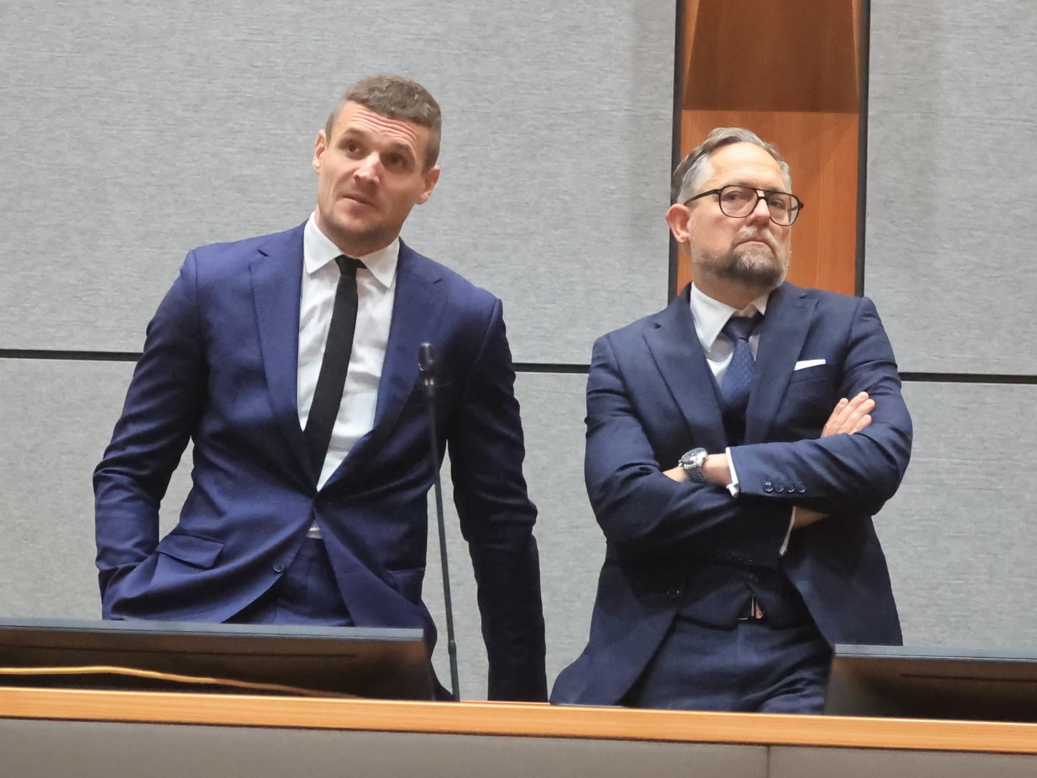 Benkos Anwalt Norbert Wess und sein Kanzleikollege Thomas Pillichshammer.