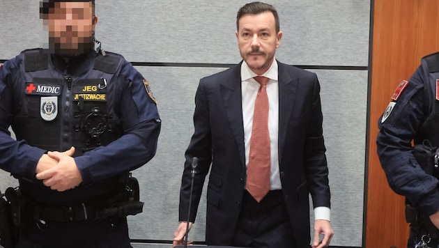 Billionaire bankrupt Rene Benko at the trial in Innsbruck