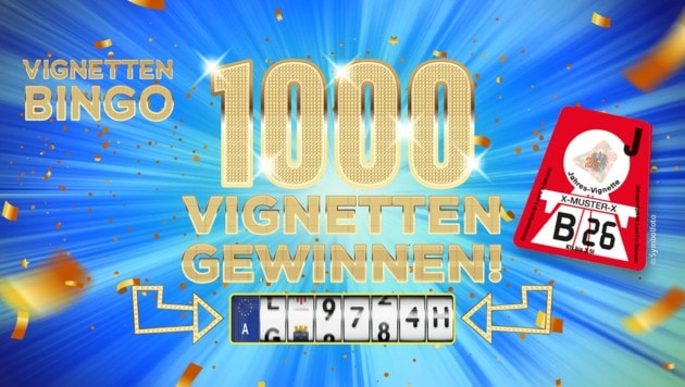 Holen Sie sich eine von 1000 feuerroten PKW-Vignetten!