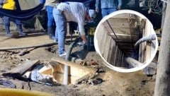 Wie Behörden mitteilten, stürzte die Goldmine nach heftigen Regenfällen zusammen.