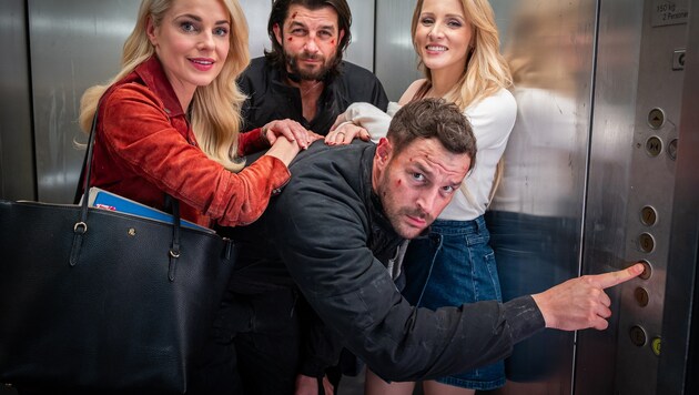 „Neo Nuggets“-Team: Schneider, Jaus, Pizzera und Naschenweng (v. li.).