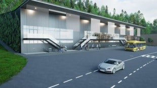 So hätte die geplante „Wälderhalle“ aussehen sollen.
