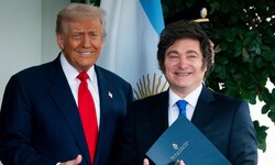 Von links: US-Präsident Donald Trump und der argentinische Präsident Javier Milei