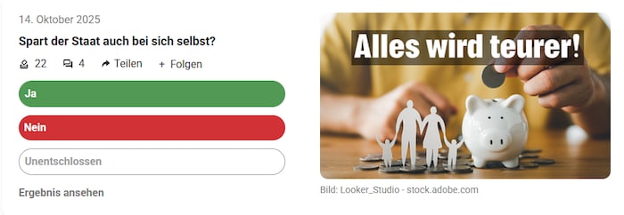 Klar positionieren: Mit einem Klick Ihre Sicht darlegen oder anderen argumentativ begegnen.