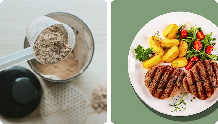 Der Shake mit Proteinpulver kann als Zusatz sinnvoll sein. Die biologische Wertigkeit von ...