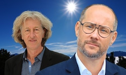 Wirtschaftslandesrat Mario Gerber (ÖVP, rechts) will die Tiroler Umweltanwaltschaft abschaffen, ...