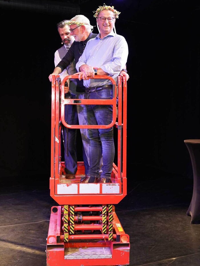 Bei der „Rüssel“-Gala in Graz wurden Seidl und Faßhuber von Moderator Matthias Ohner per ...