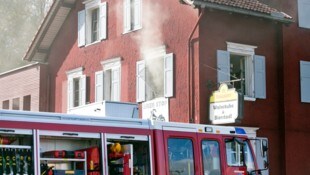 Das Brandobjekt in Frastanz.